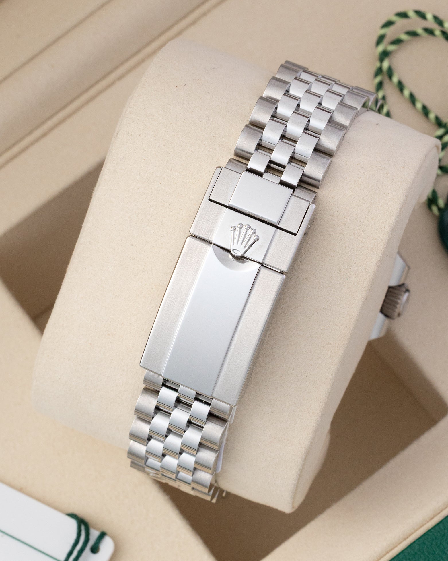 Stainless steel Jubilee bracelet with Oysterlock safety clasp and Easylink extension for Rolex GMT-Master II 126710GRNR