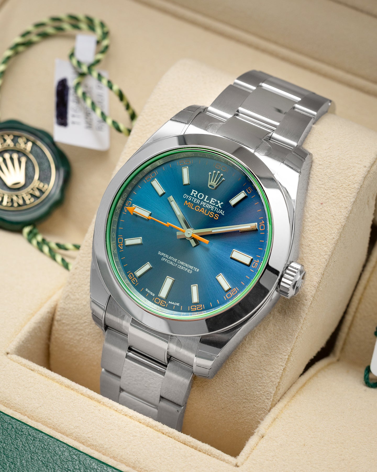 Rolex Milgauss 116400GV "Z-Blue" | Noah's Fine Watches Dallas, TX