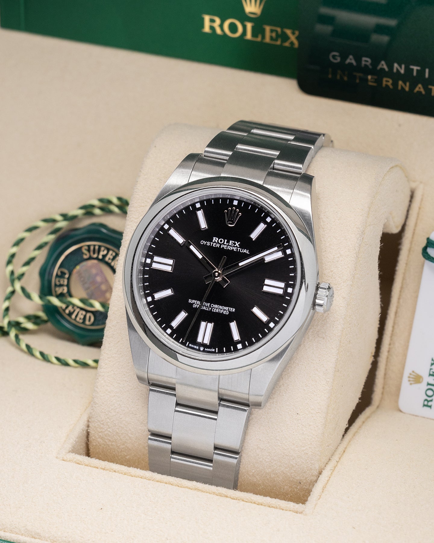 Steel Black 2021 Rolex Oyster Perpetual 124300 Watch | Noah's Fine Watches and Jewelry