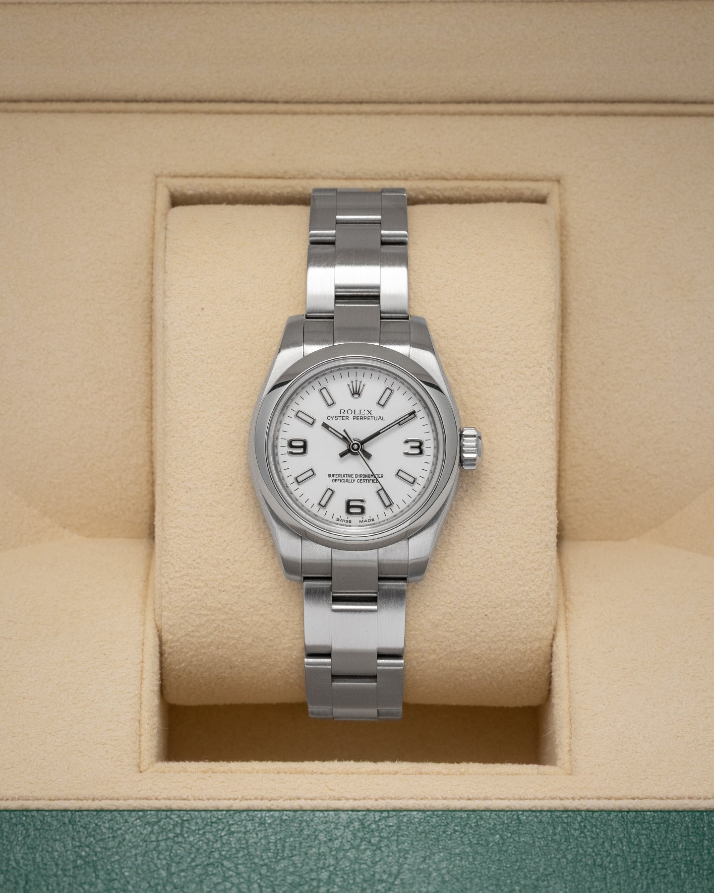 White Rolex Oyster Perpetual 26 176200 | Noahs Fine Watches and Jewelry TX