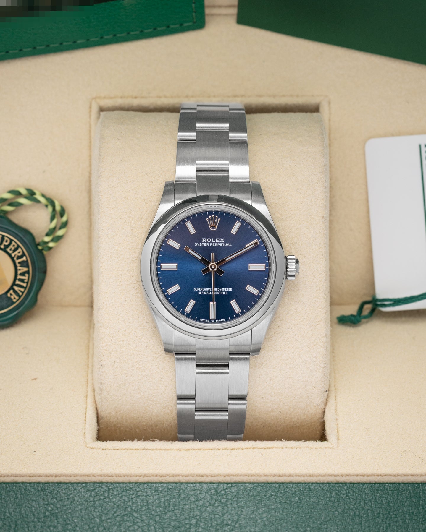 Blue Rolex Oyster Perpetual 31 277200 | Noahs Fine Watches & Jewelry TX