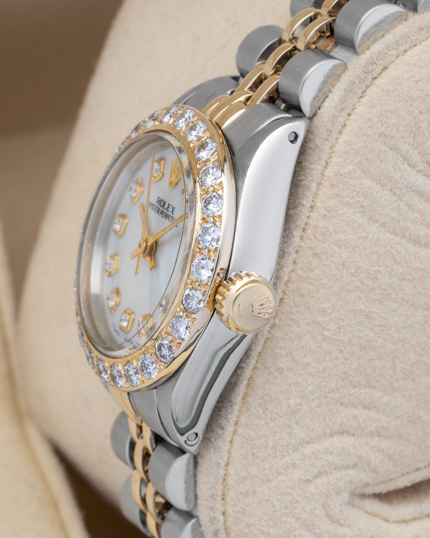 Rolex Oyster Perpetual 69173 Mother of Pearl Diamond Watch | Noah's Fine Watches and Jewelry