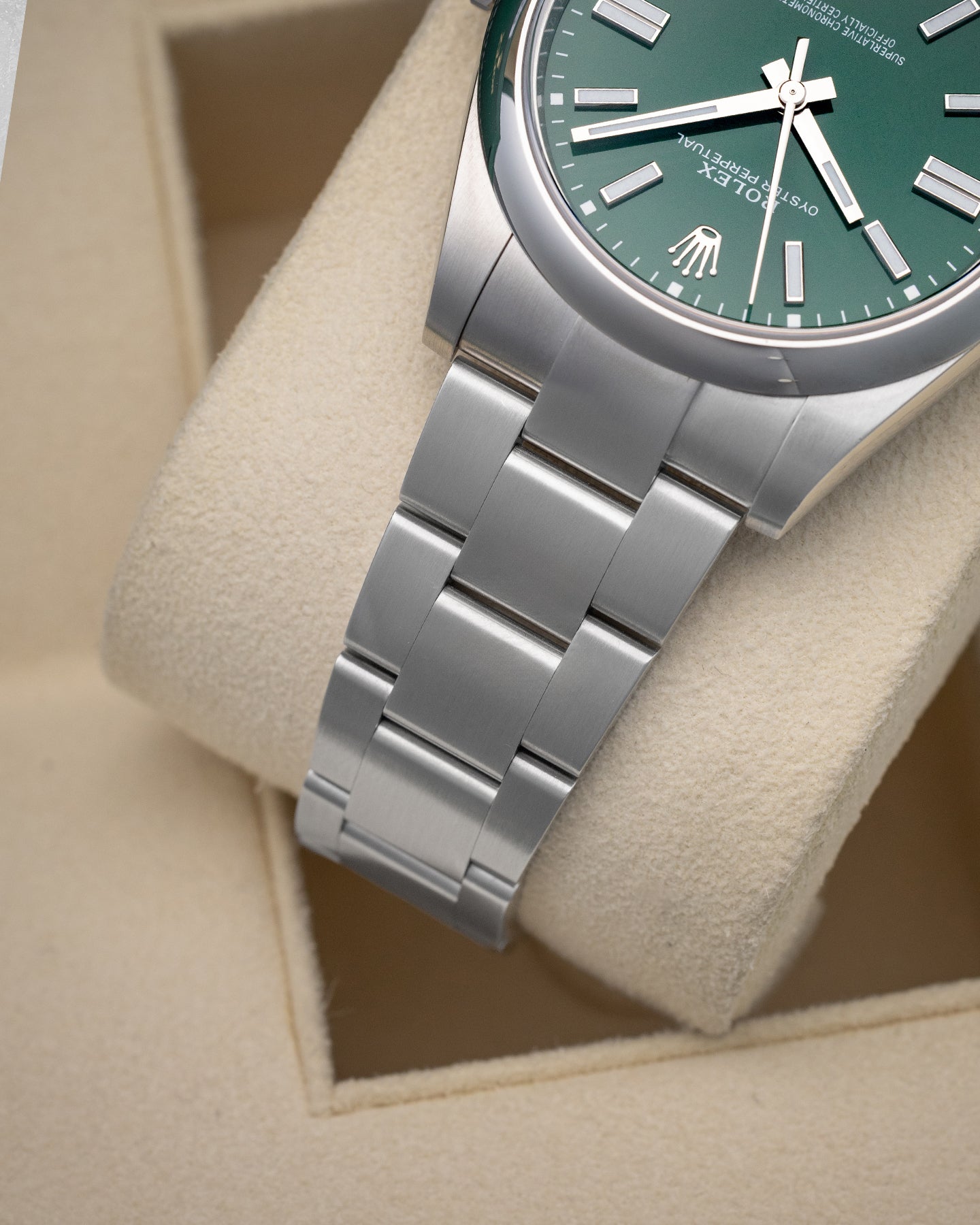 Rolex Oyster Perpetual Green Steel 124300 Watch | Noah's Fine Watches and Jewelry Dallas