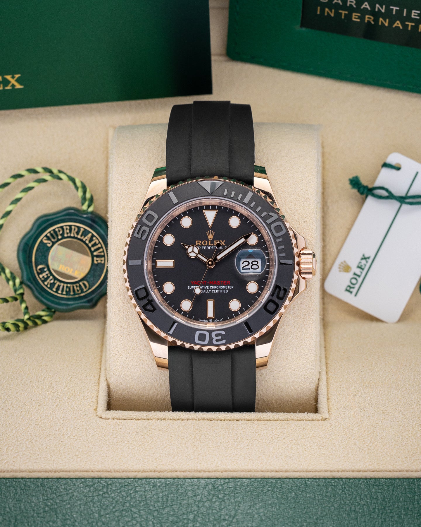 2024 Rose Gold Rolex Yacht Master 126655 | Noah's Fine Watches and Jewelry Dallas