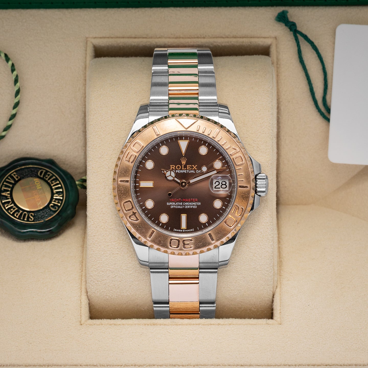 Chocolate Dial Rolex Yacht-Master 37 268261 | Noah's Fine Watches & Jewelry