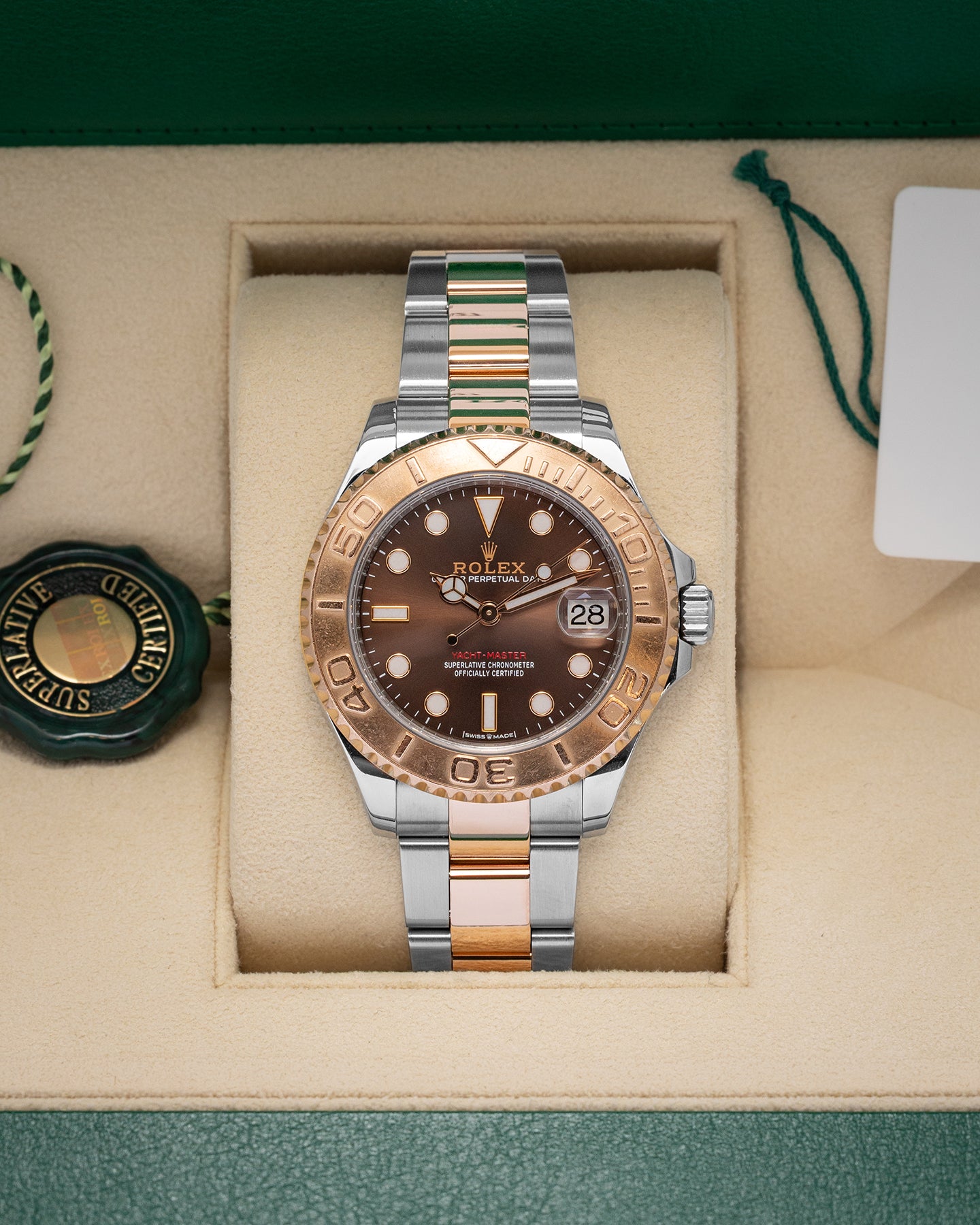 Chocolate Dial Rolex Yacht-Master 37 268261 | Noah's Fine Watches & Jewelry