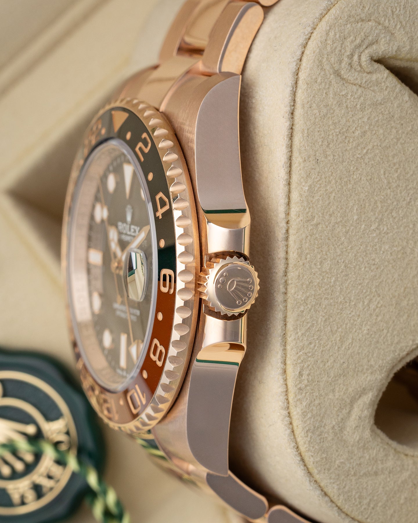 Rose Gold Rolex GMT-Master II 126715CHNR | Noah's Fine Watches and Jewelry
