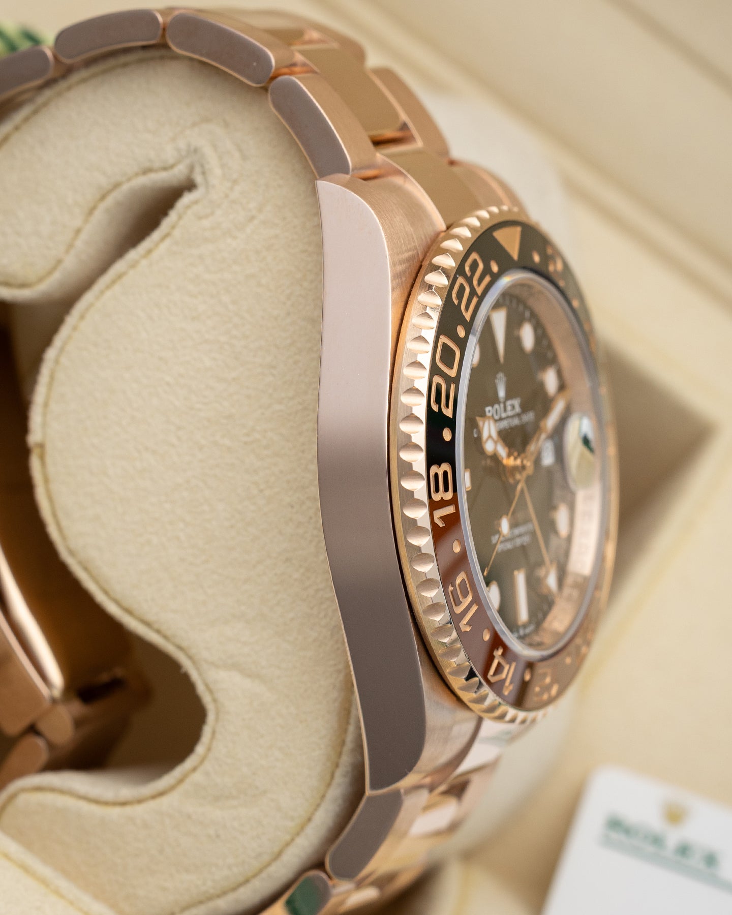 Rose Gold Rolex GMT-Master II 126715CHNR | Noah's Fine Watches and Jewelry
