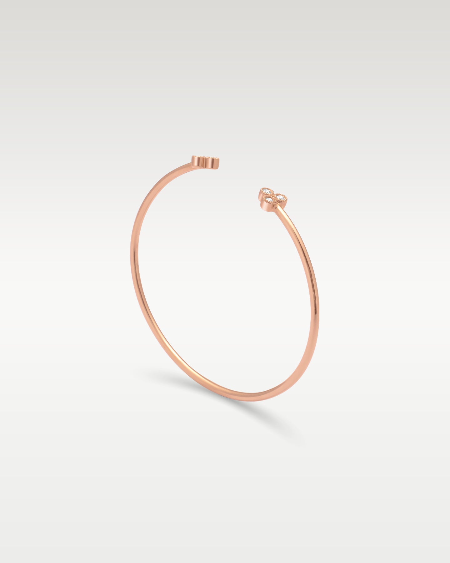 0.30 carat Diamond Flex Rose Gold  Clover Bangle | Noah's Fine Jewelry and Watches Texas