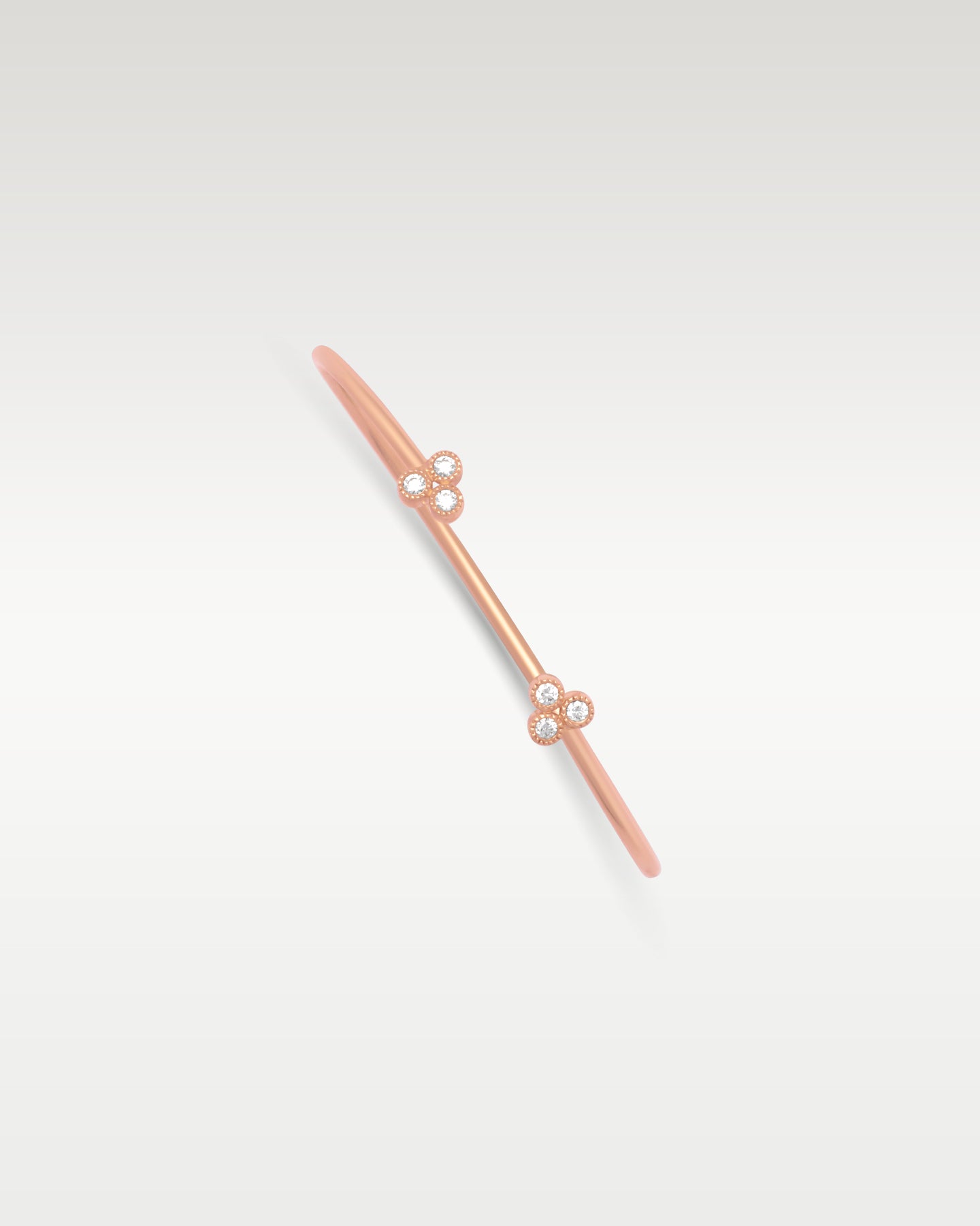 0.30 carat Diamond Flex Rose Gold  Clover Bangle | Noah's Fine Jewelry and Watches Texas