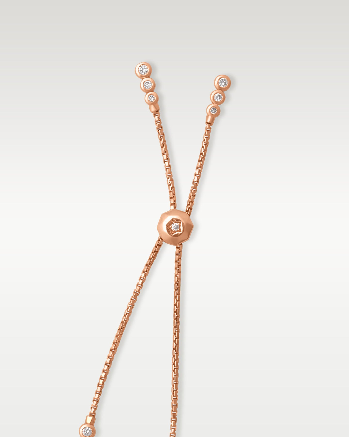 Rose Gold Bezel-Set Diamond Bolo Bracelet | Noah's Fine Jewelry and Watches Dallas