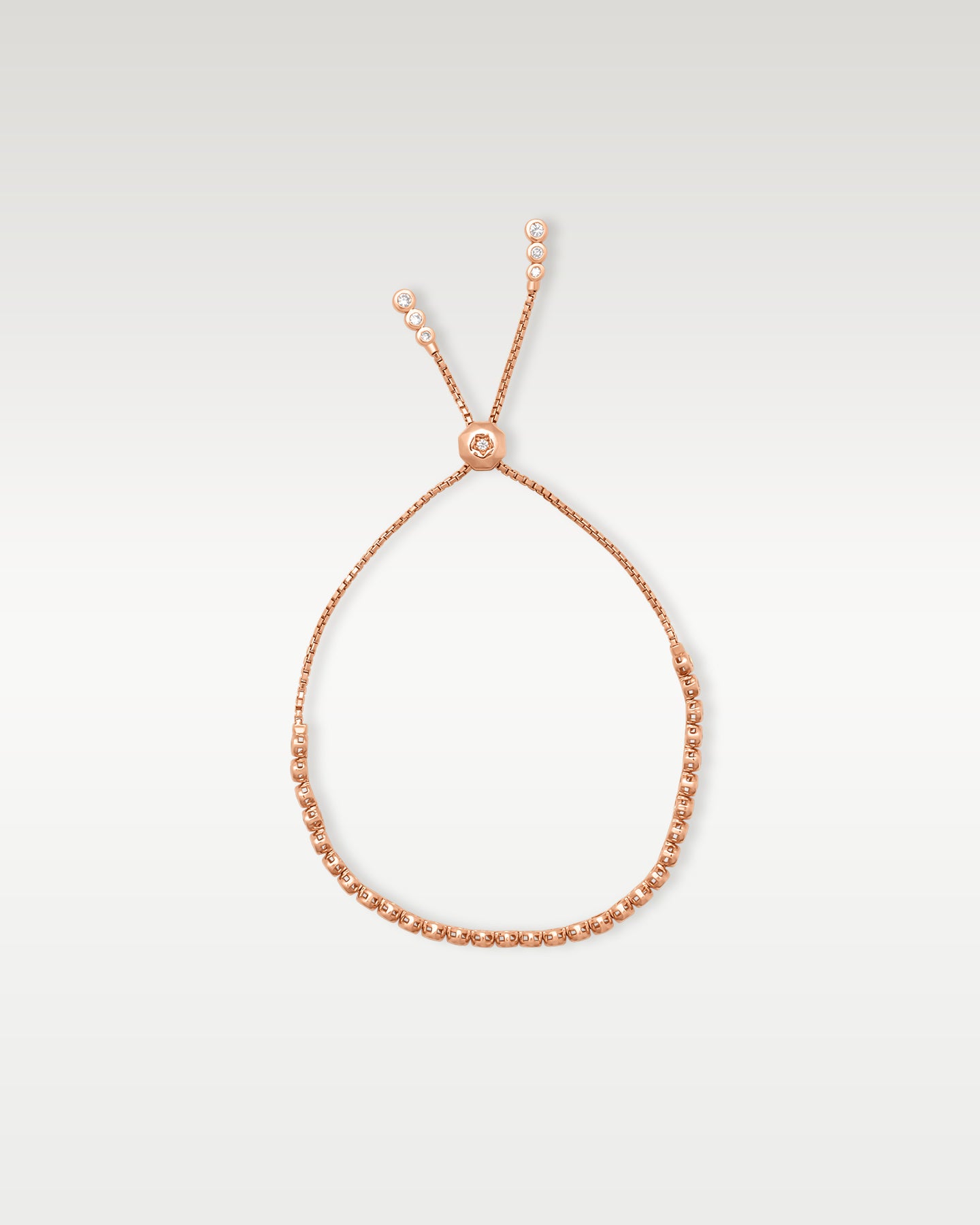 Rose Gold Bezel-Set Diamond Bolo Bracelet | Noah's Fine Jewelry and Watches Dallas