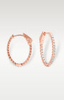 Rose Gold Inside Out Diamond Hoop Earrings | Noah's Fine Jewelry Dallas