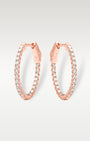Rose Gold Inside Out Diamond Hoop Earrings | Noah's Fine Jewelry Dallas