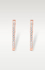 Rose Gold Inside Out Diamond Hoop Earrings | Noah's Fine Jewelry Dallas