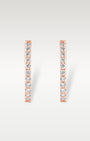 Rose Gold Inside Out Diamond Hoop Earrings | Noah's Fine Jewelry Dallas
