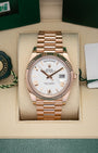 White Rolex Day-Date 40 228235 | Noah's Fine Watches & Jewelry TX