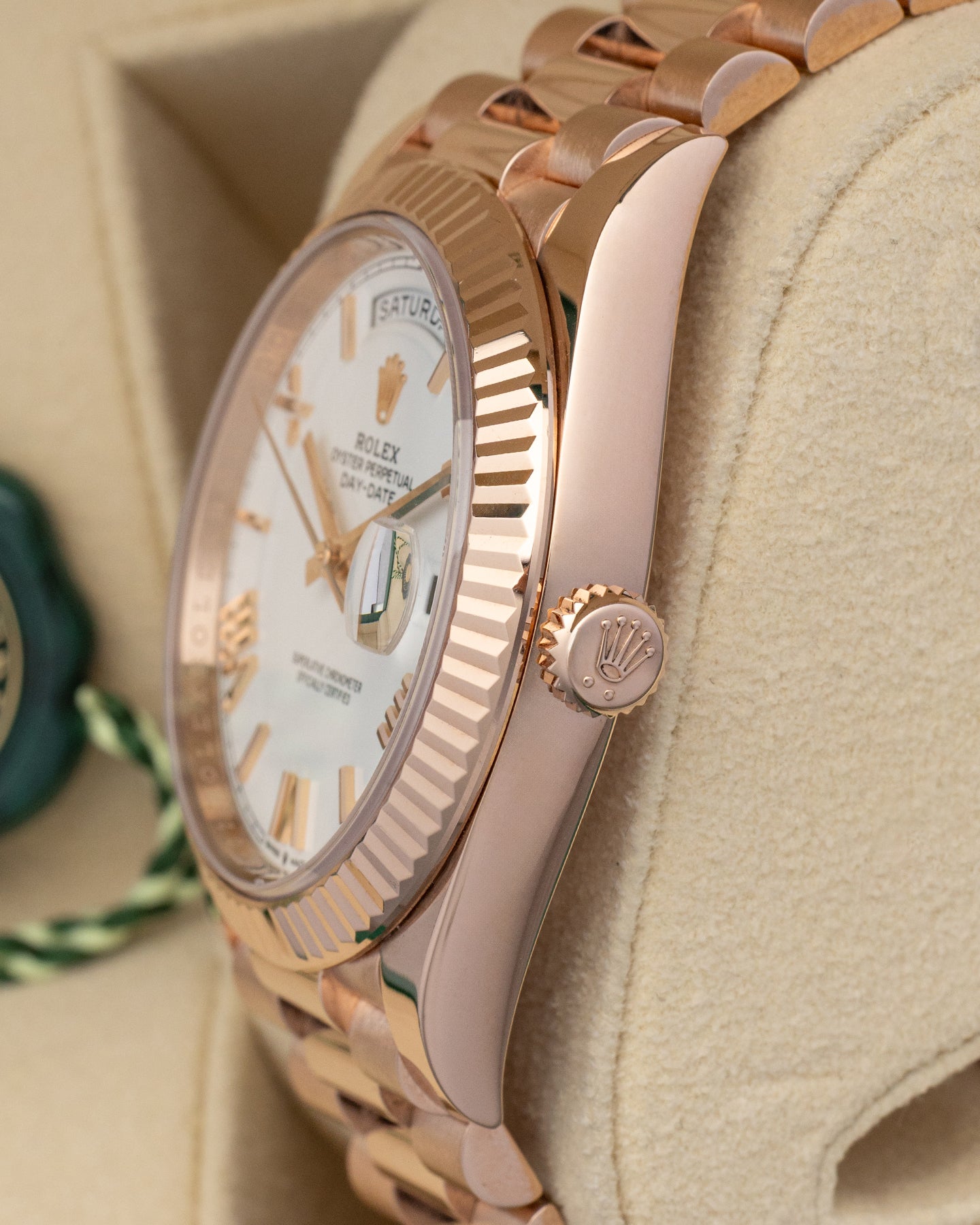 White Rolex Day-Date 40 228235 | Noah's Fine Watches & Jewelry TX