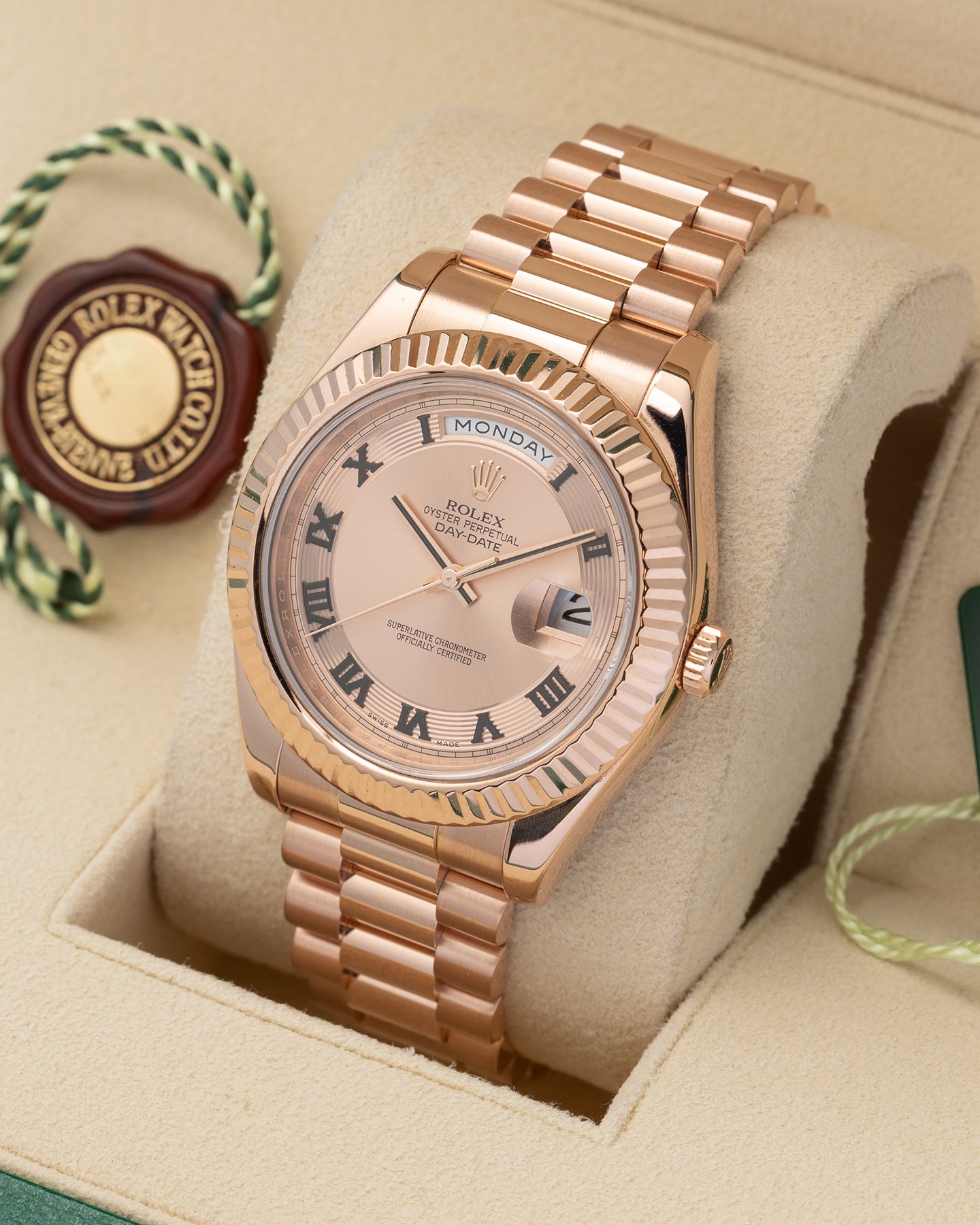 Rose Gold Rolex Day-Date II 218235 – Noah's Fine Watches & Jewelry