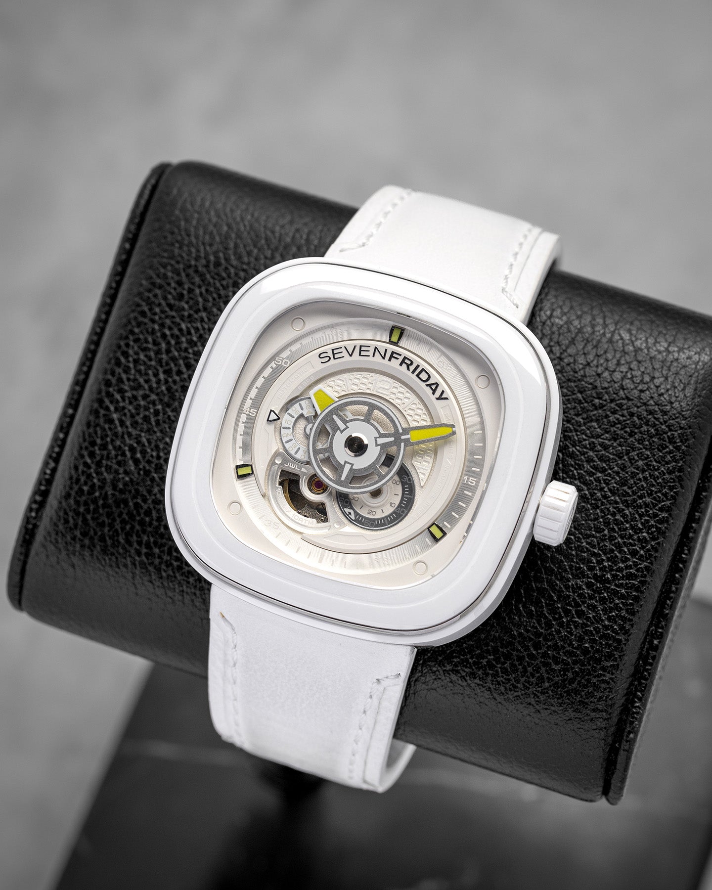 White Ceramic SEVEN FRIDAY P1C/04 CAIPI Watch | Noah's Fine Watches and Jewelry Dallas