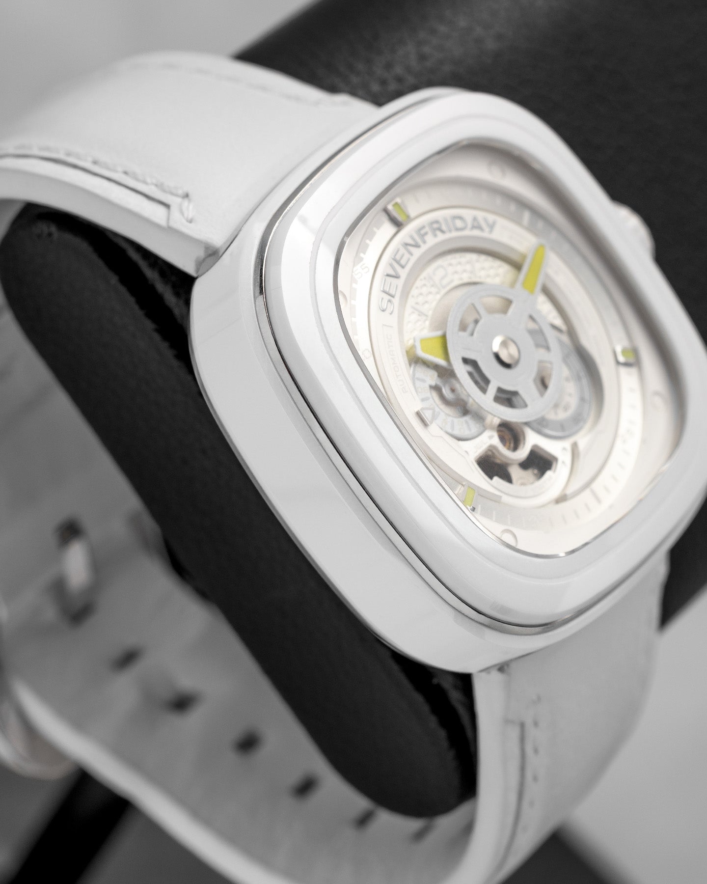 White Ceramic SEVEN FRIDAY P1C/04 CAIPI Watch | Noah's Fine Watches and Jewelry Dallas