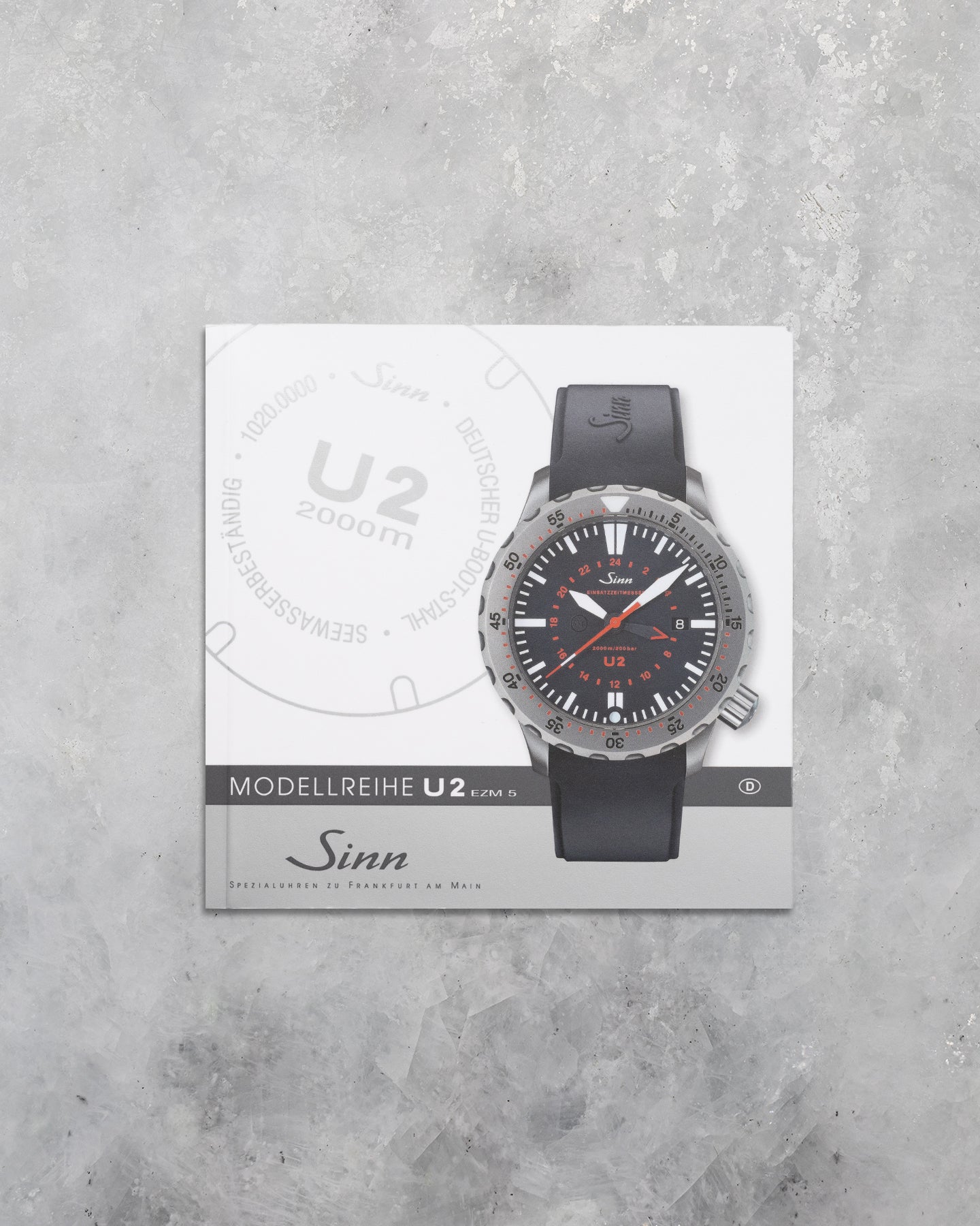 Steel Black Sinn U2 EZM 5 Orange Strap Watch | Noah's Fine Watches and Jewelry Dallas