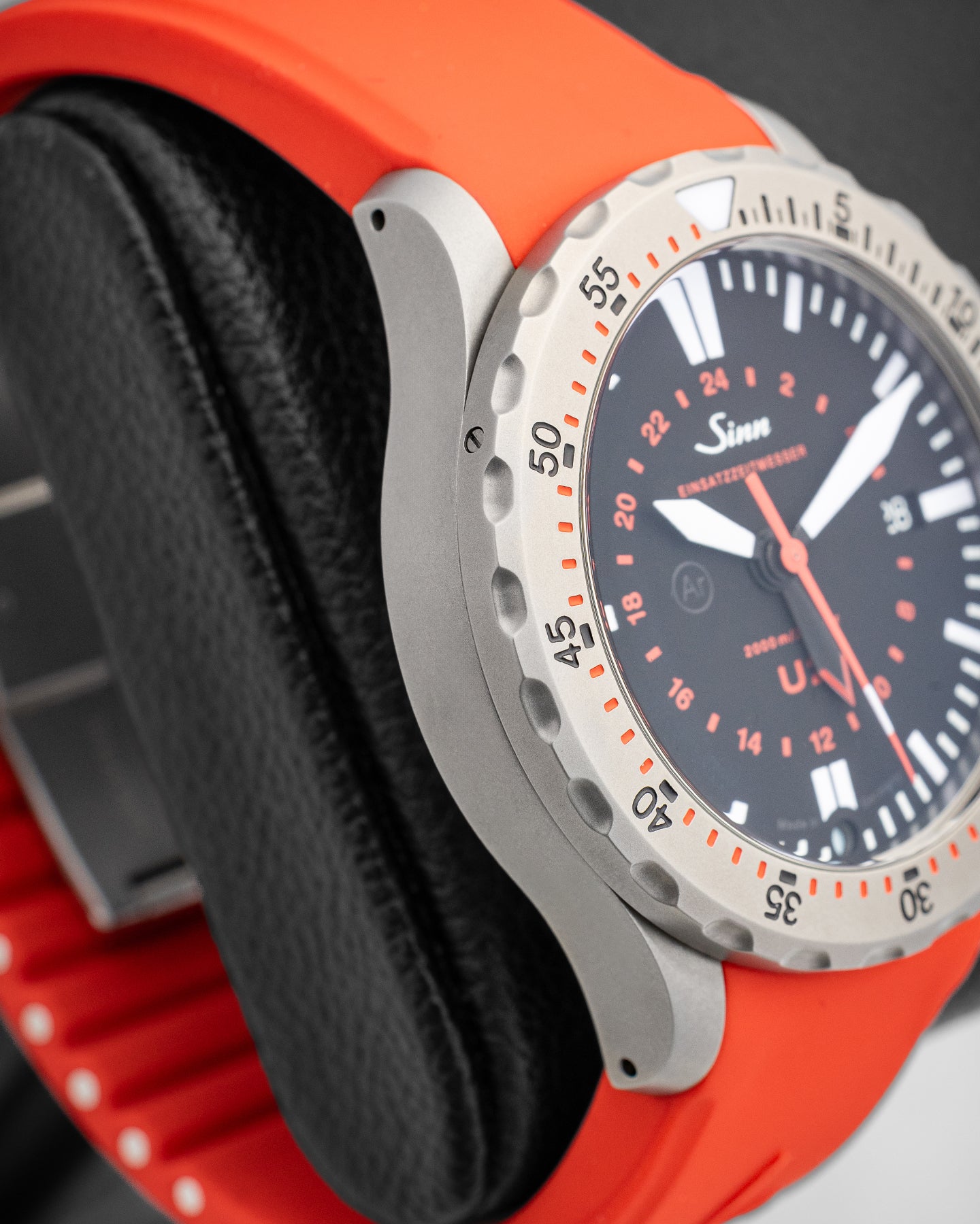 Steel Black Sinn U2 EZM 5 Orange Strap Watch | Noah's Fine Watches and Jewelry Dallas