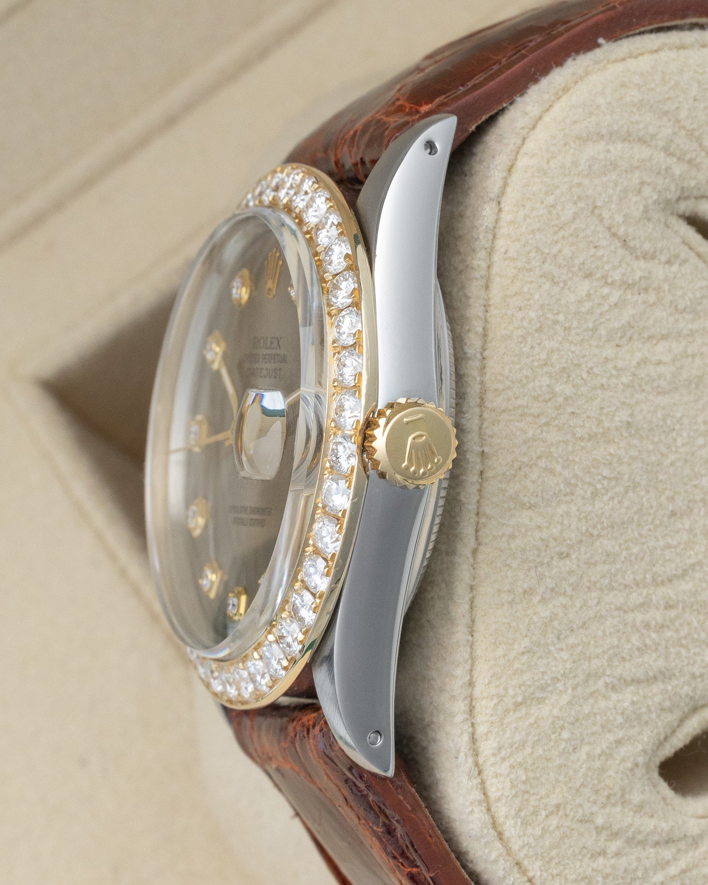 Custom Diamond Rolex Datejust 36 16013 | Noah's Fine Jewelry & Watches USA