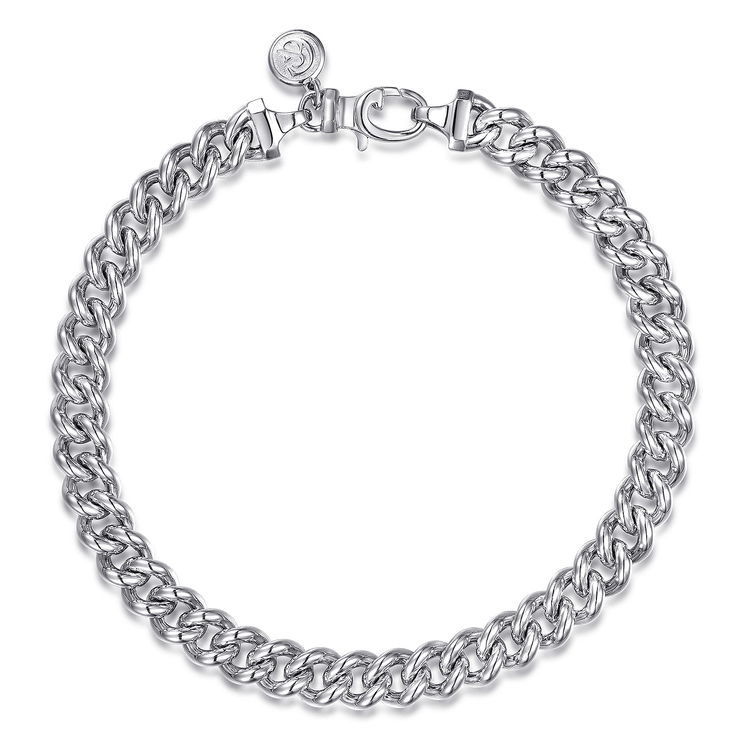 7mm 925 Sterling Silver Men's Solid Cuban Link Chain Bracelet