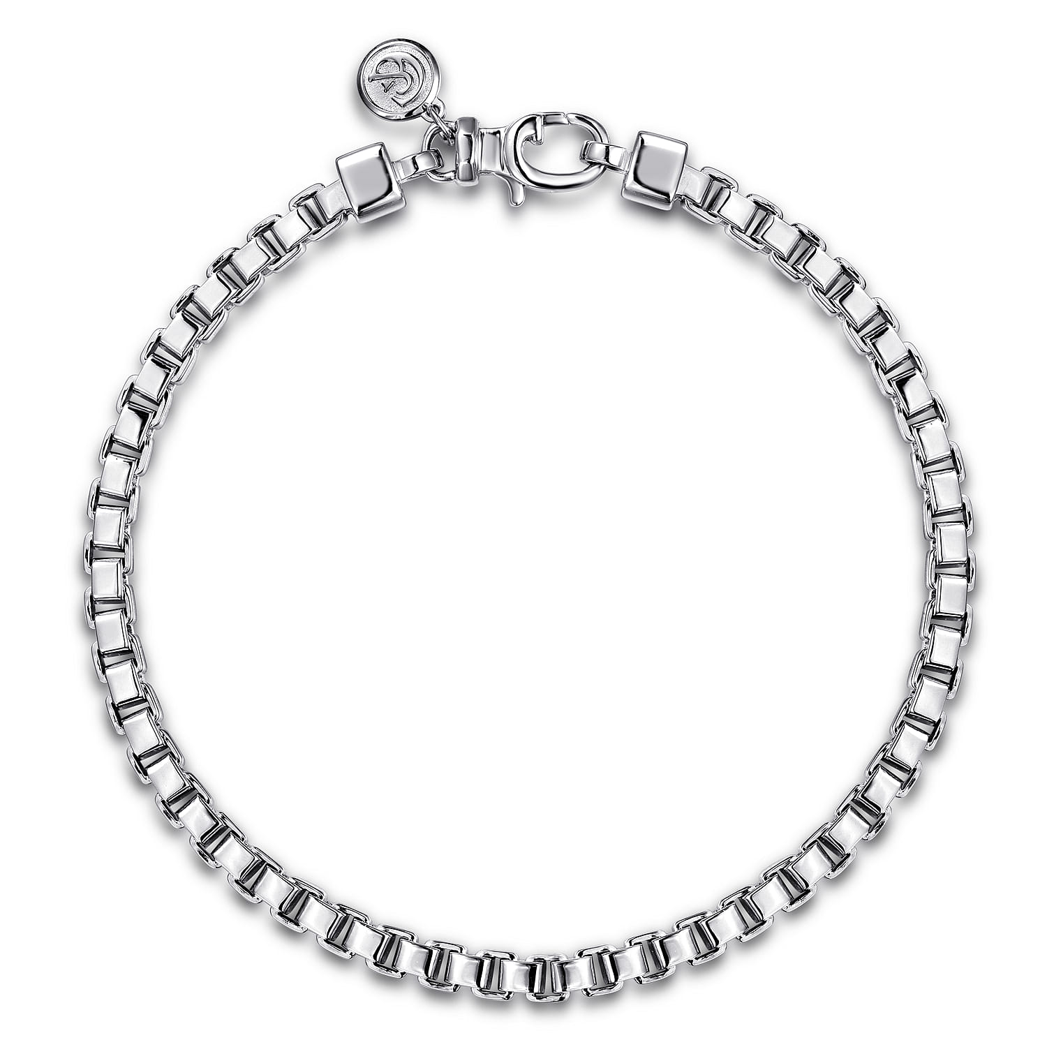 5mm 925 Sterling Silver Men's Solid Box Chain Bracelet