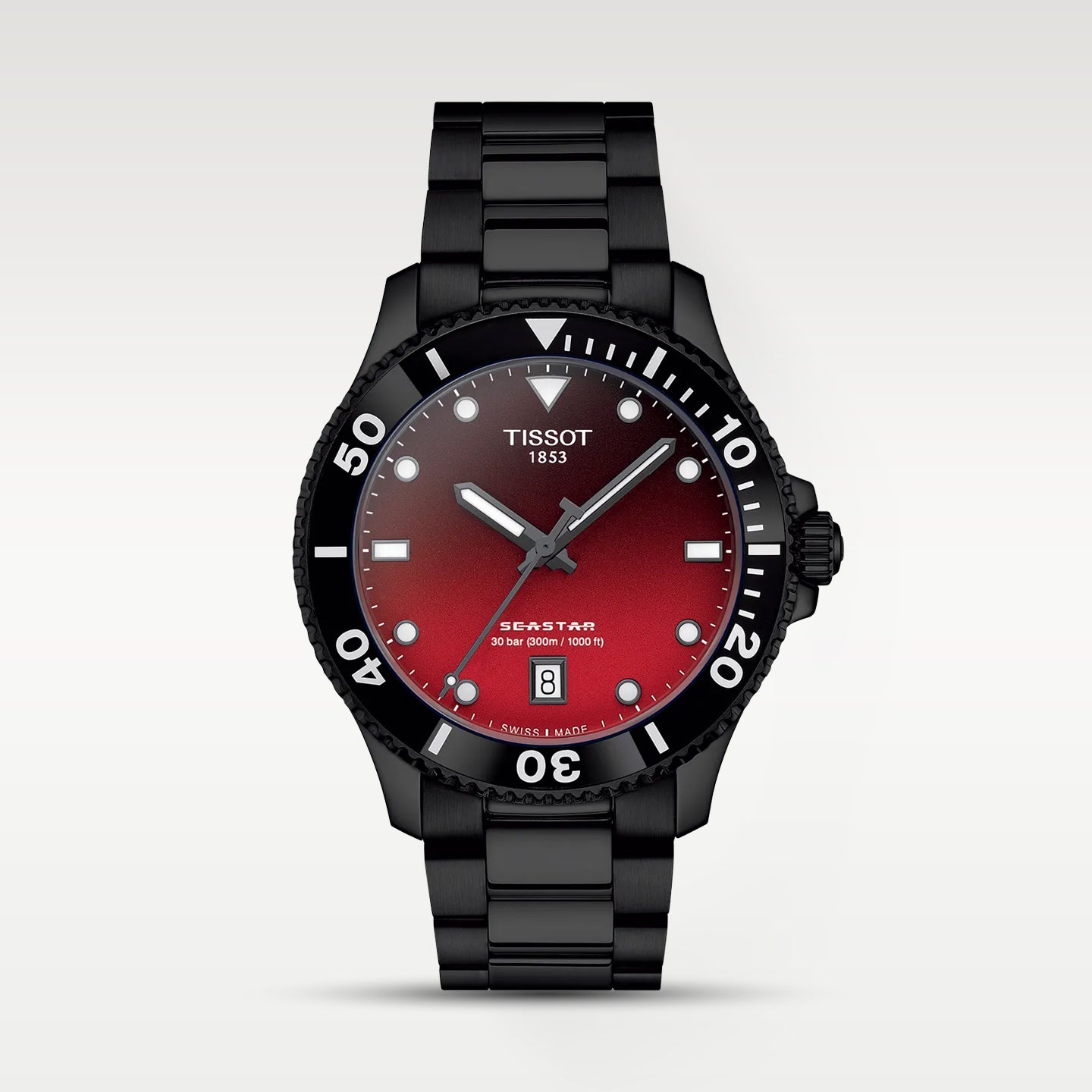 Tissot Seastar 1000 40MM Red-Black | Noah's Fine Watches