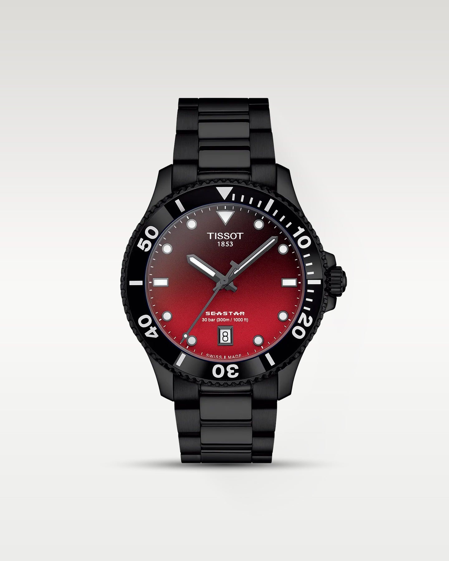 Tissot Seastar 1000 40MM Red-Black | Noah's Fine Watches