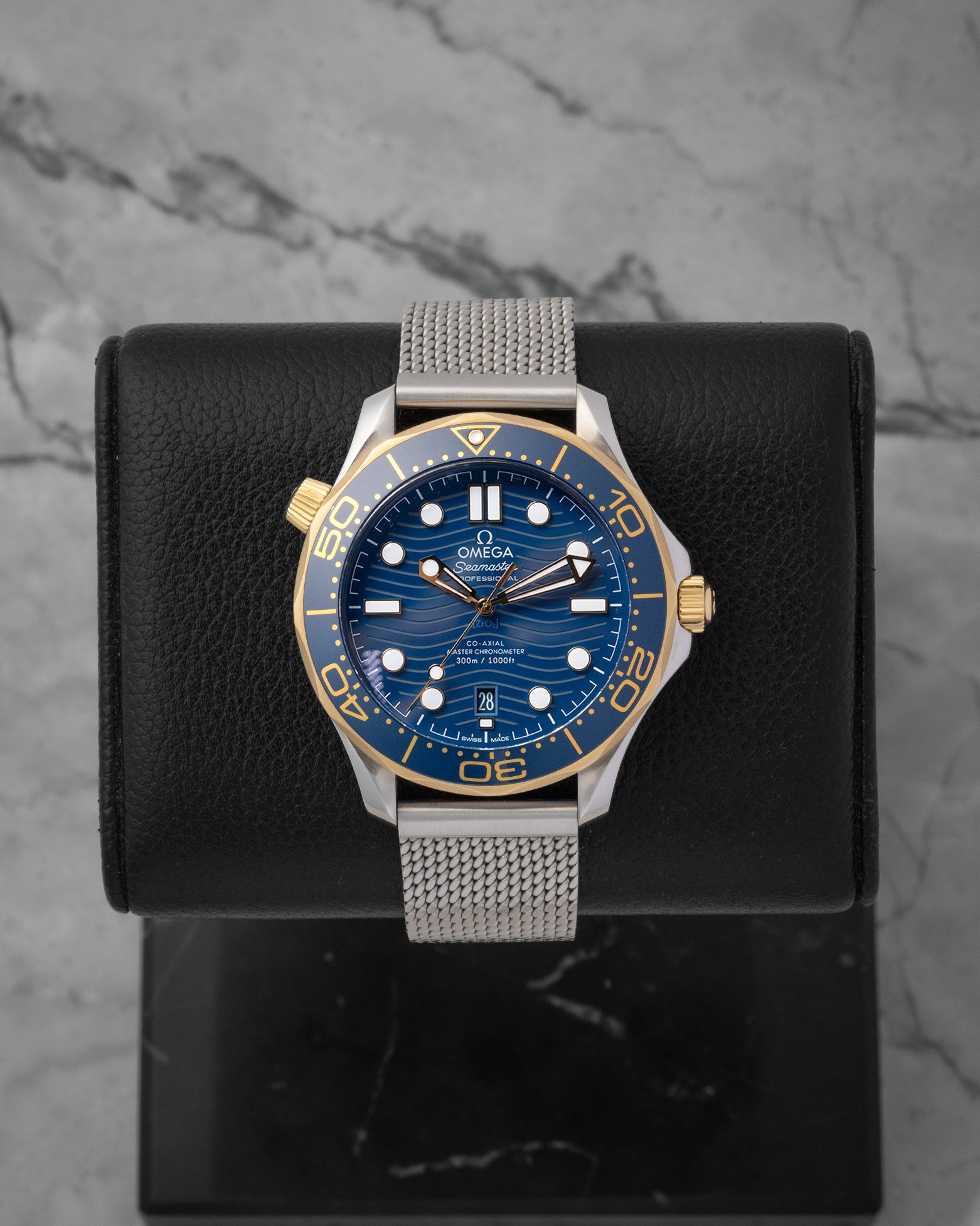 blue dial Omega Seamaster Diver 300M 21022422003001 | Noah's Fine Watches