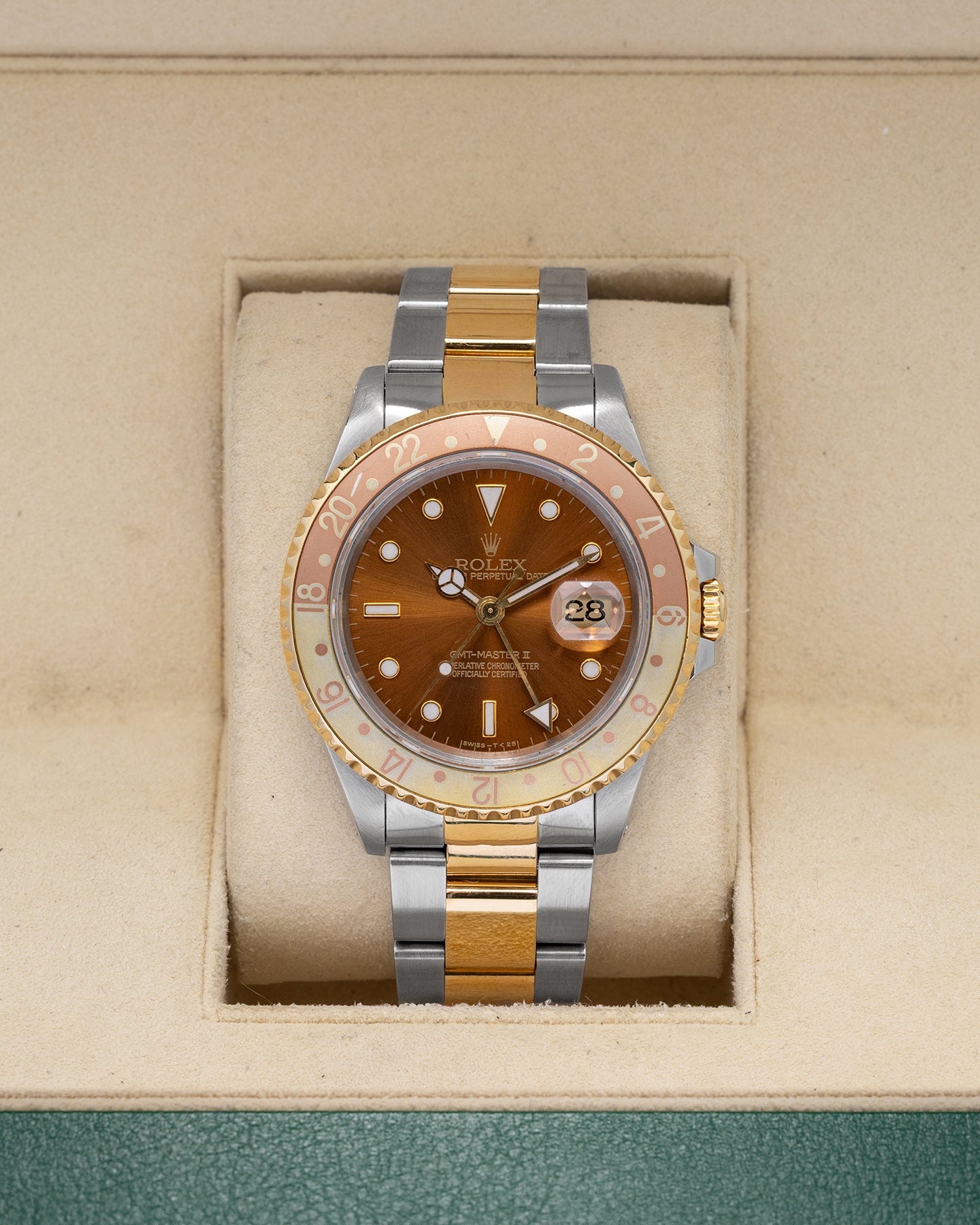 Rootbeer Rolex GMT-Master II 16713 | Noah's Fine Watches & Jewelry DFW