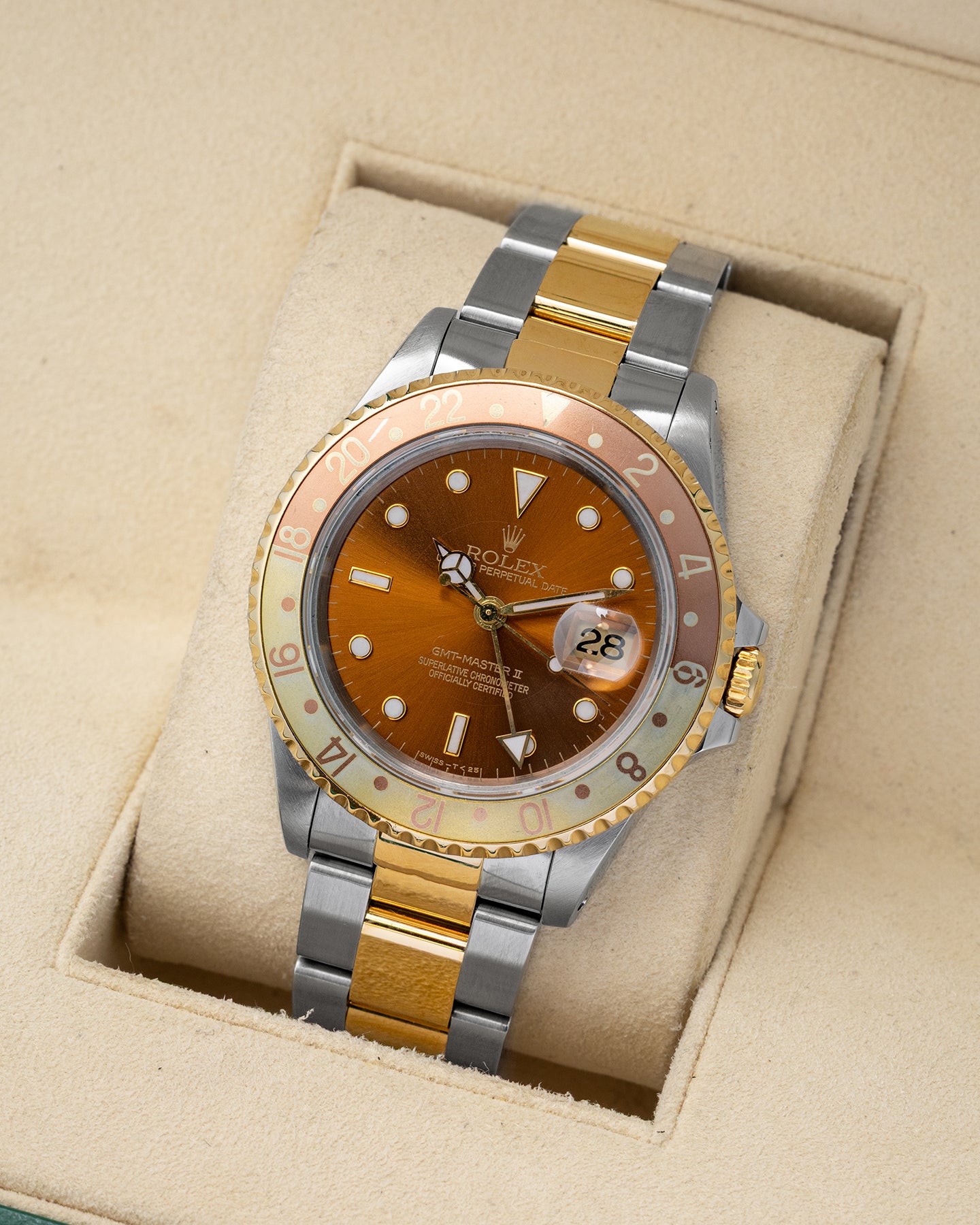 Rootbeer Rolex GMT-Master II 16713 | Noah's Fine Watches & Jewelry DFW