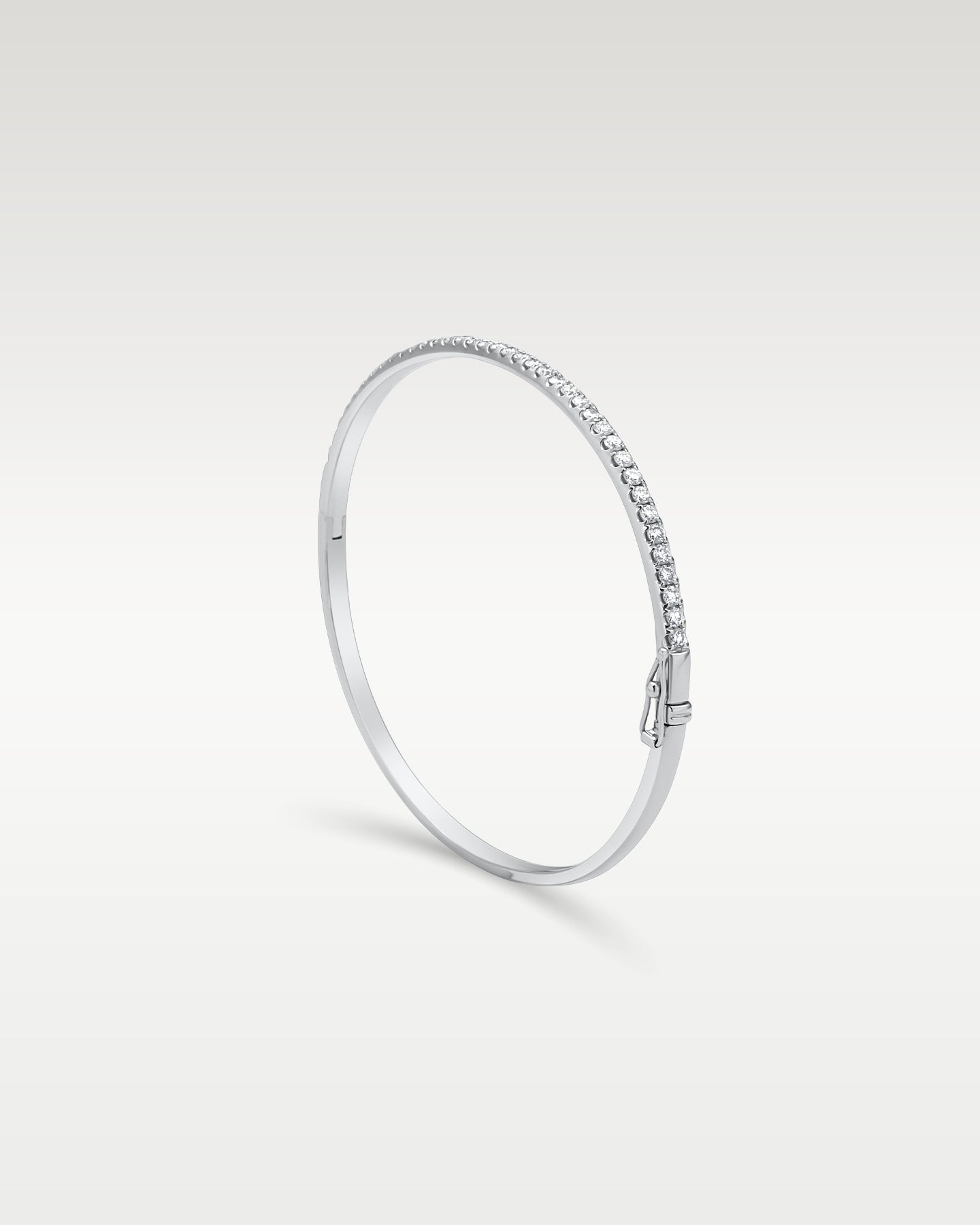 1.00 carat Diamond White Gold Bangle Bracelet | Noah's Fine Jewelry and Watches Dallas