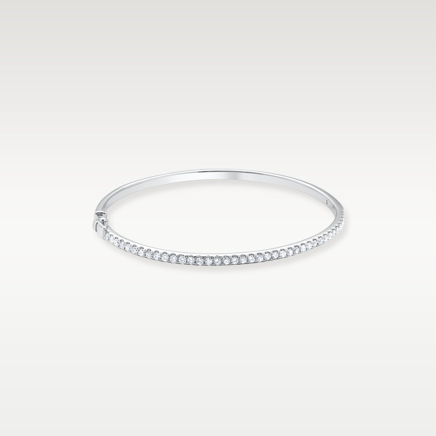 1.00 carat Diamond White Gold Bangle Bracelet | Noah's Fine Jewelry and Watches Dallas