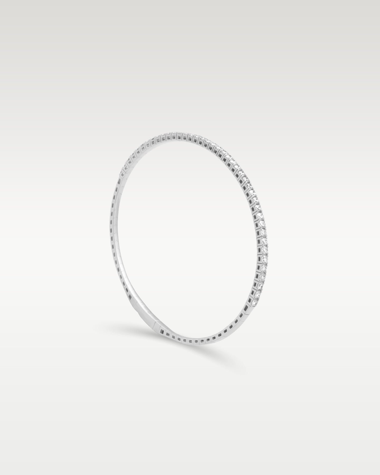 1.87ct Diamond Flex White Gold Bangle Bracelet | Noah's Fine Jewelry and Watches Dallas