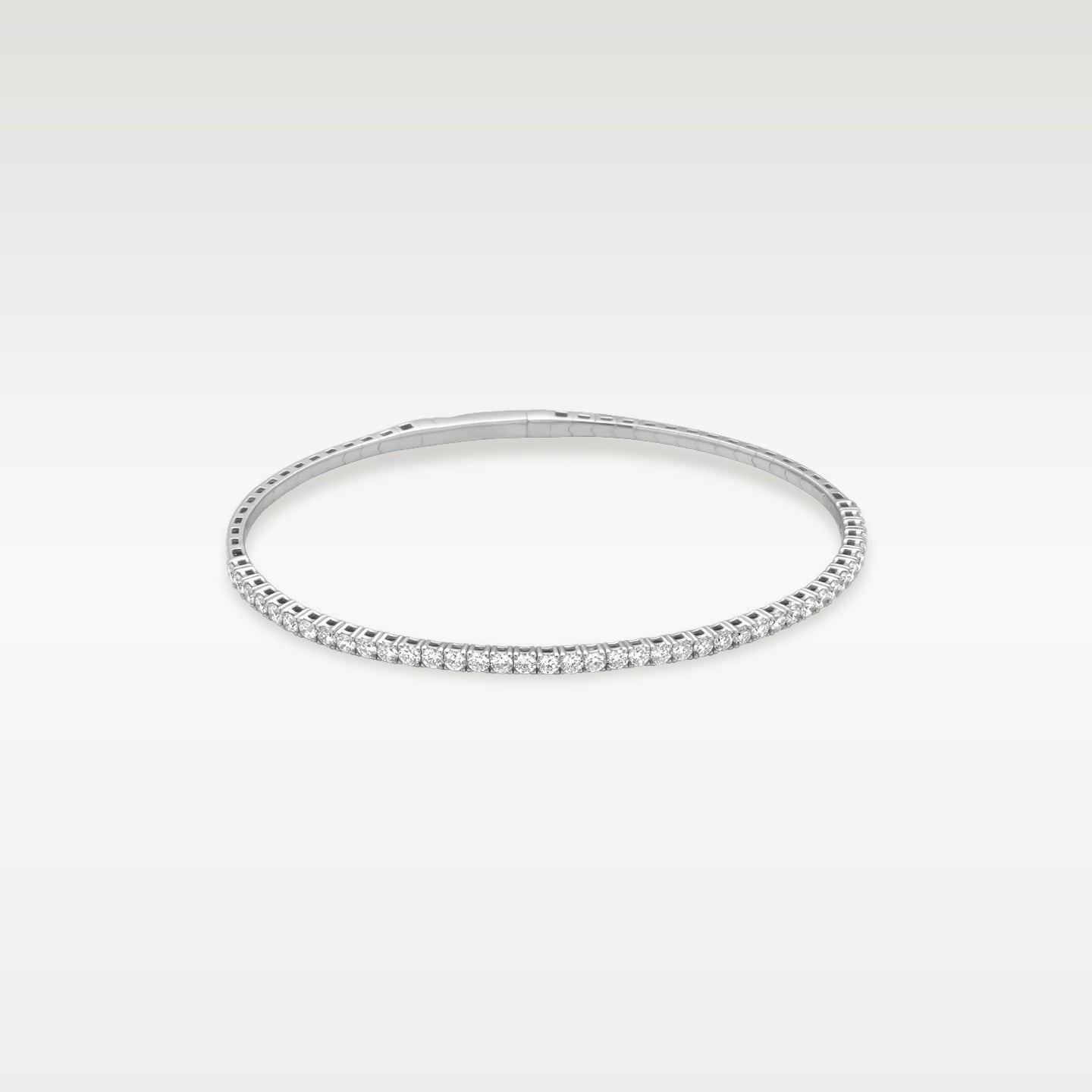 1.87ct Diamond Flex White Gold Bangle Bracelet | Noah's Fine Jewelry and Watches Dallas
