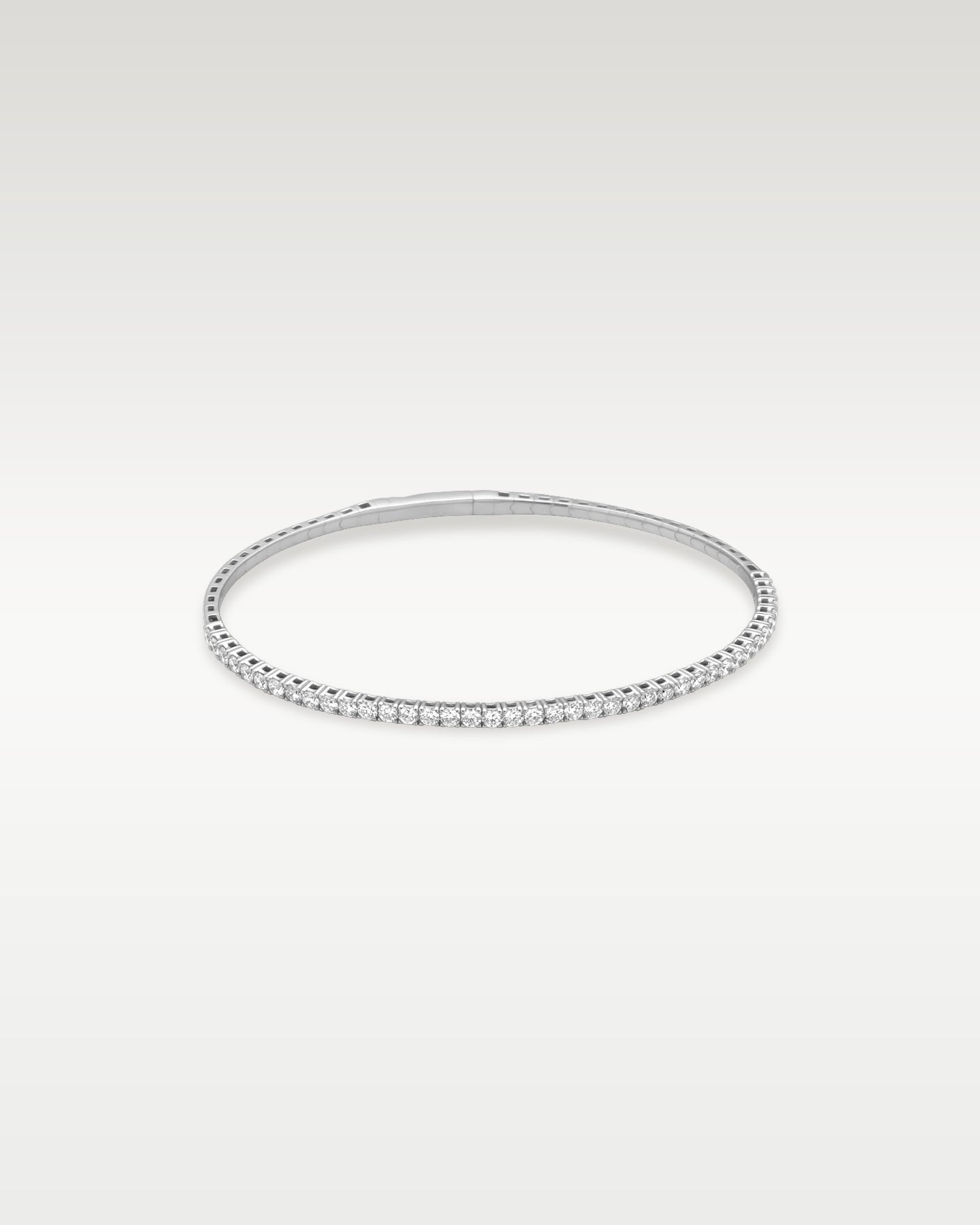 1.87ct Diamond Flex White Gold Bangle Bracelet | Noah's Fine Jewelry and Watches Dallas