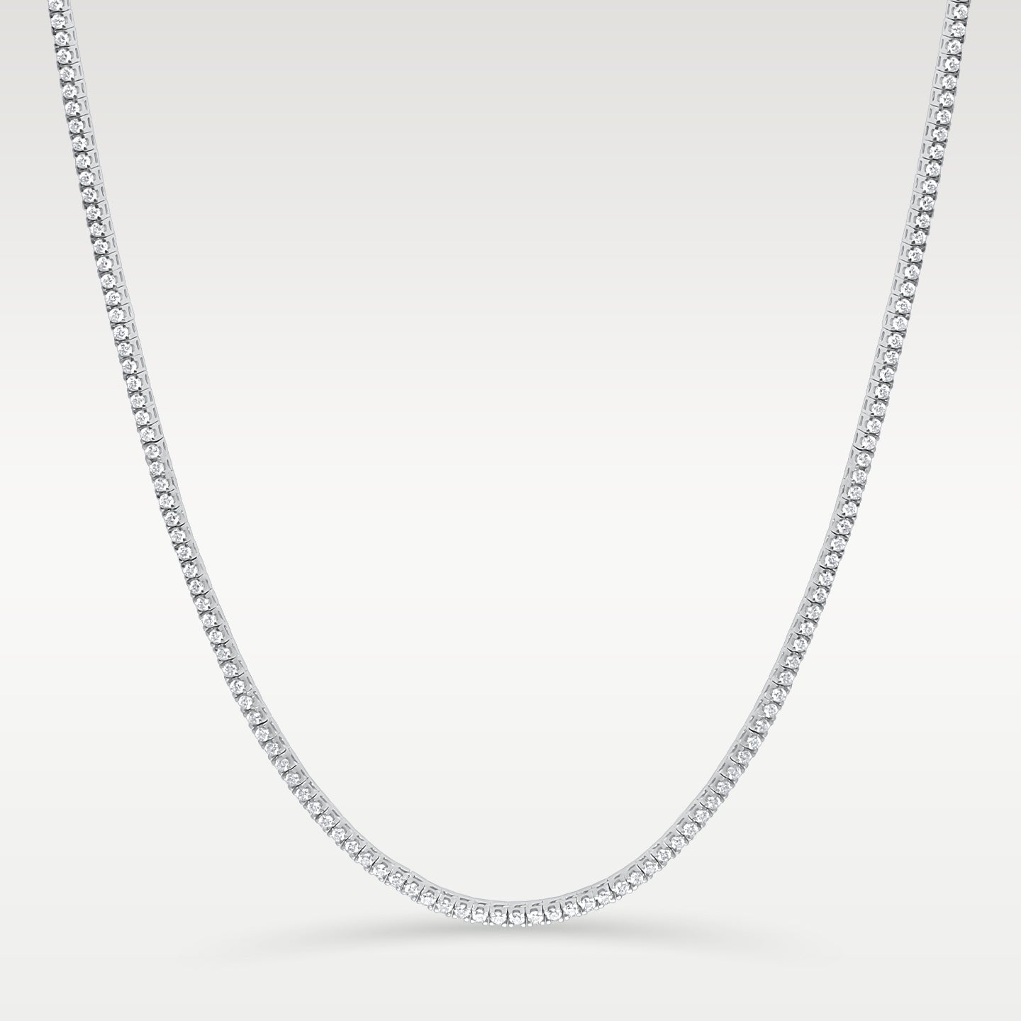White Gold 10.45ct Diamond Tennis Necklace | Noah's Fine Jewelry Dallas