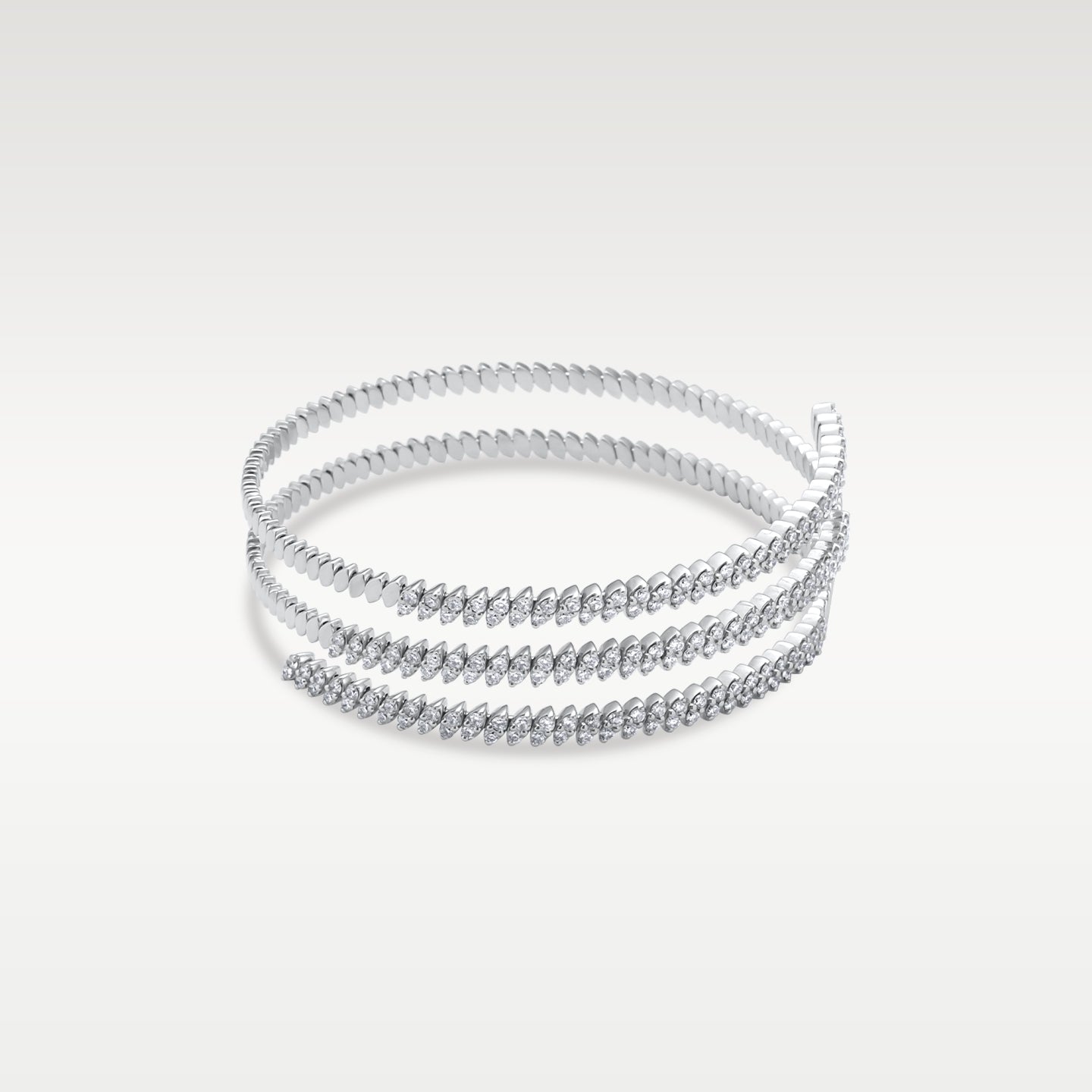 2.00ct Diamond White Gold Wrap Bangle | Noahs Fine Jewelry and Watches Dallas