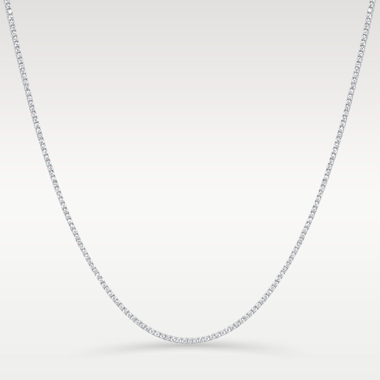 14k White Gold 6.03ct Diamond Tennis Necklace | Noah's Fine Jewelry Dallas