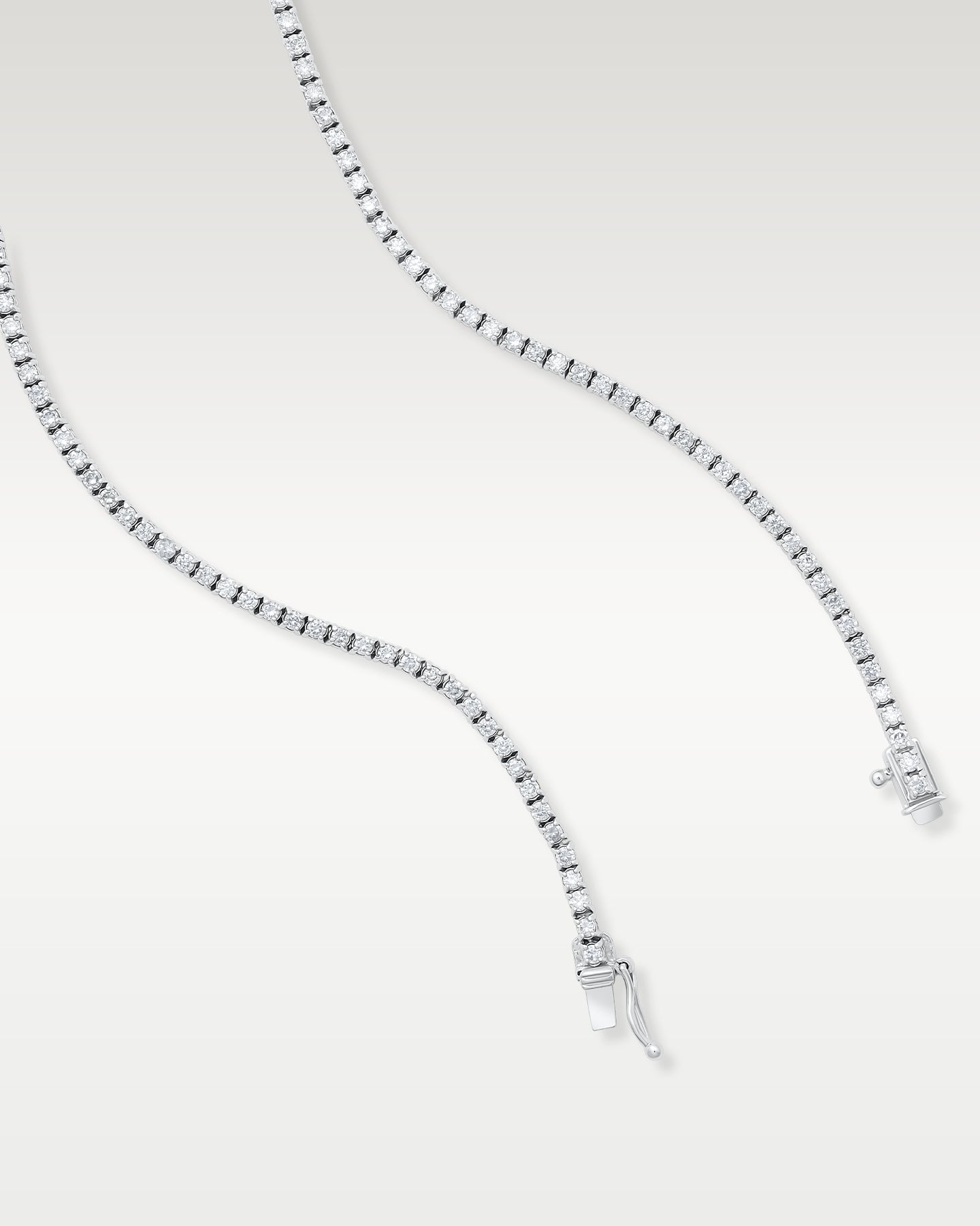 White Gold 6.30 ct Diamond Tennis Necklace | Noah's Fine Jewelry Dallas