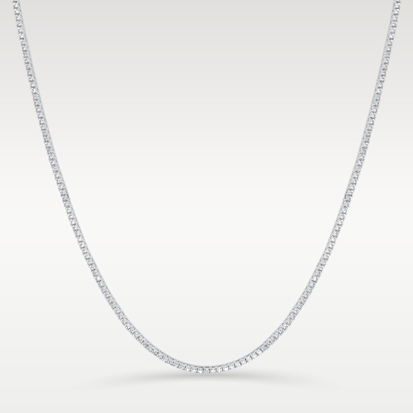White Gold 6.30 ct Diamond Tennis Necklace | Noah's Fine Jewelry Dallas