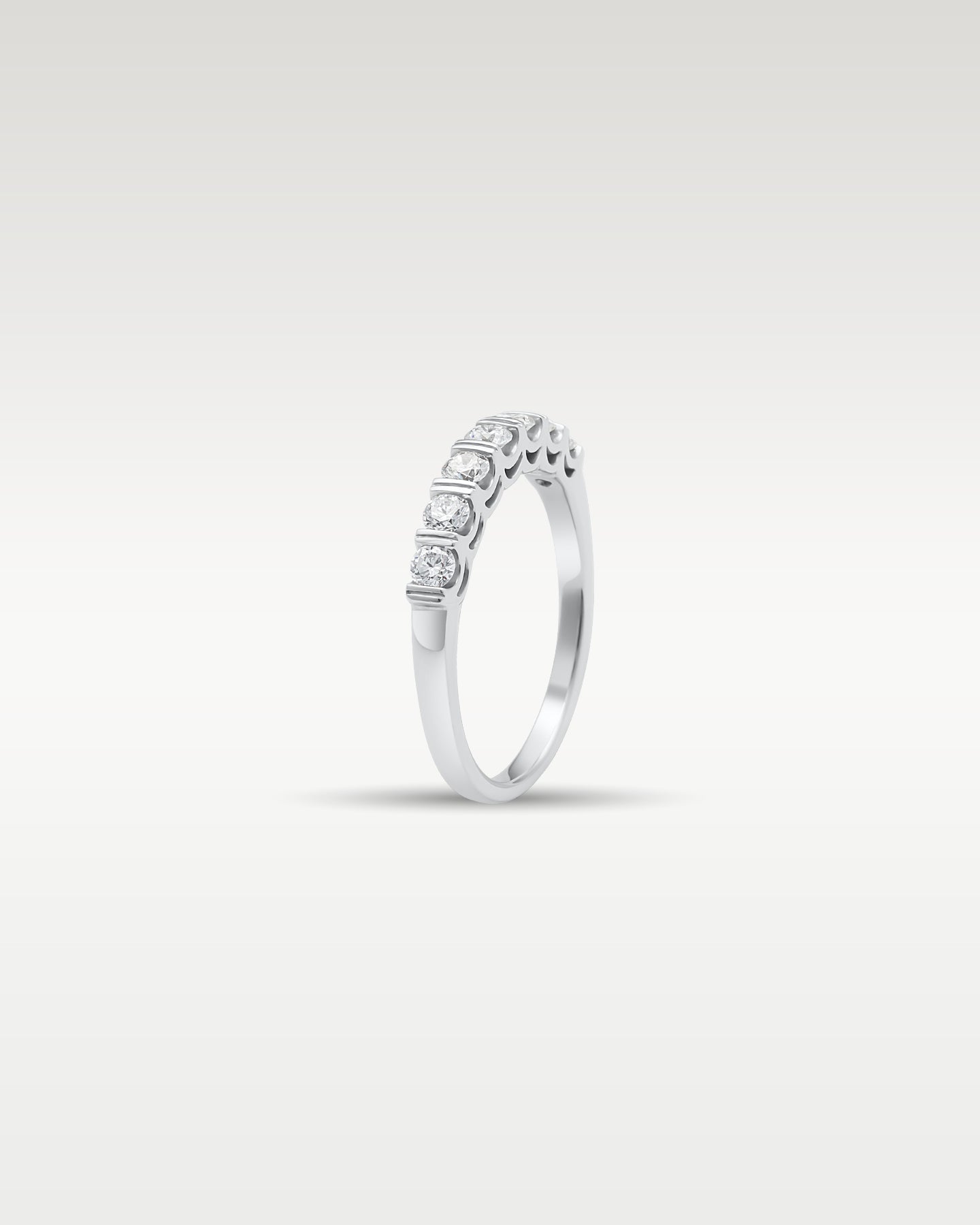 14k White Gold Seven Stone Diamond Ring | Noah's Fine Jewelry Frisco TX