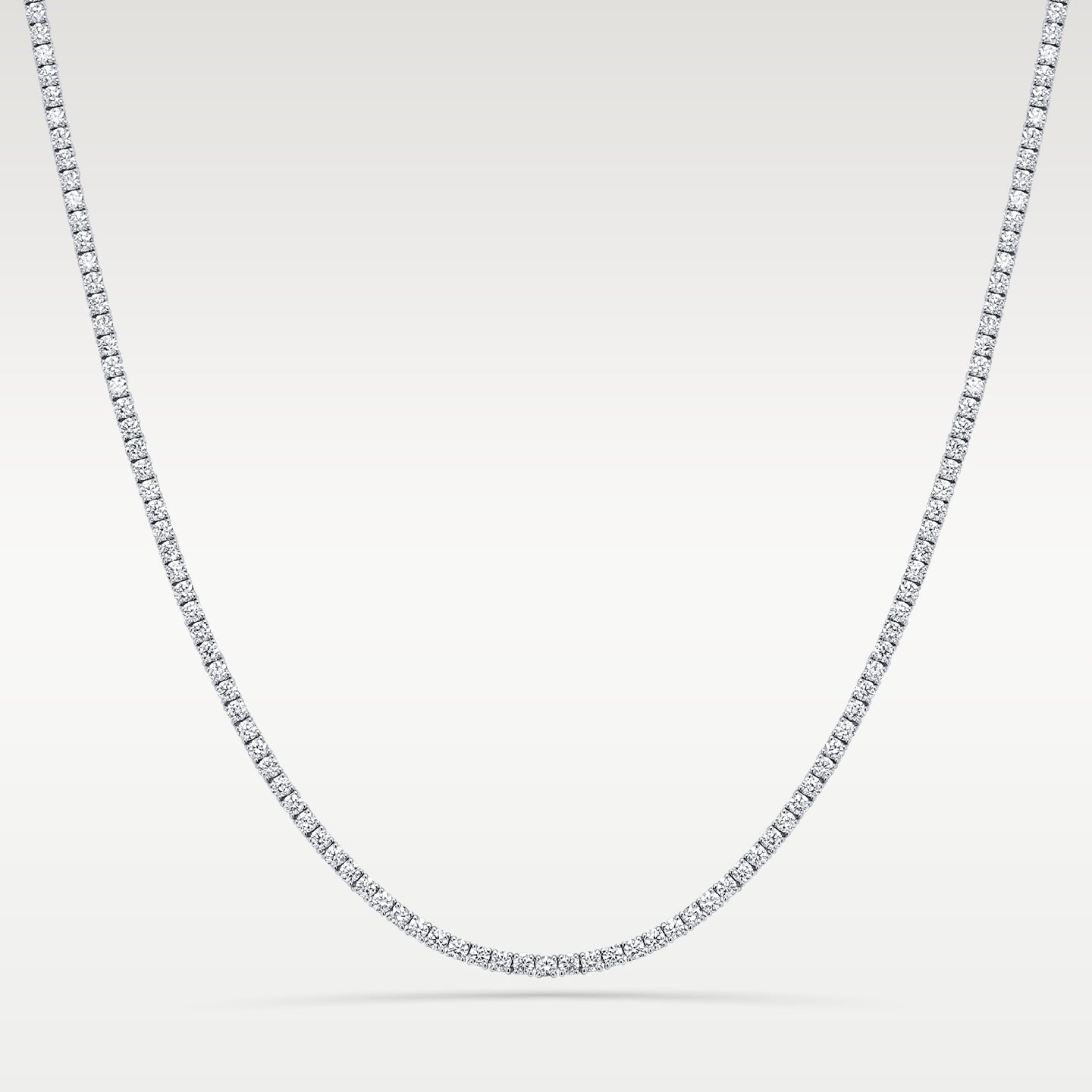White Gold 9.71CT Tennis Necklace | Noahs Fine Jewelry TX
