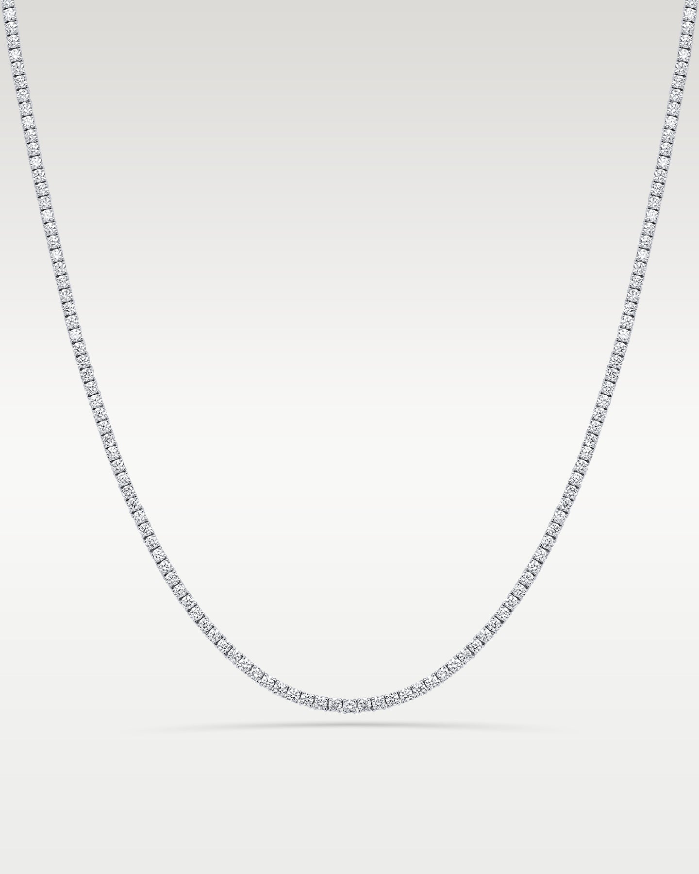 White Gold 9.71CT Tennis Necklace | Noahs Fine Jewelry TX