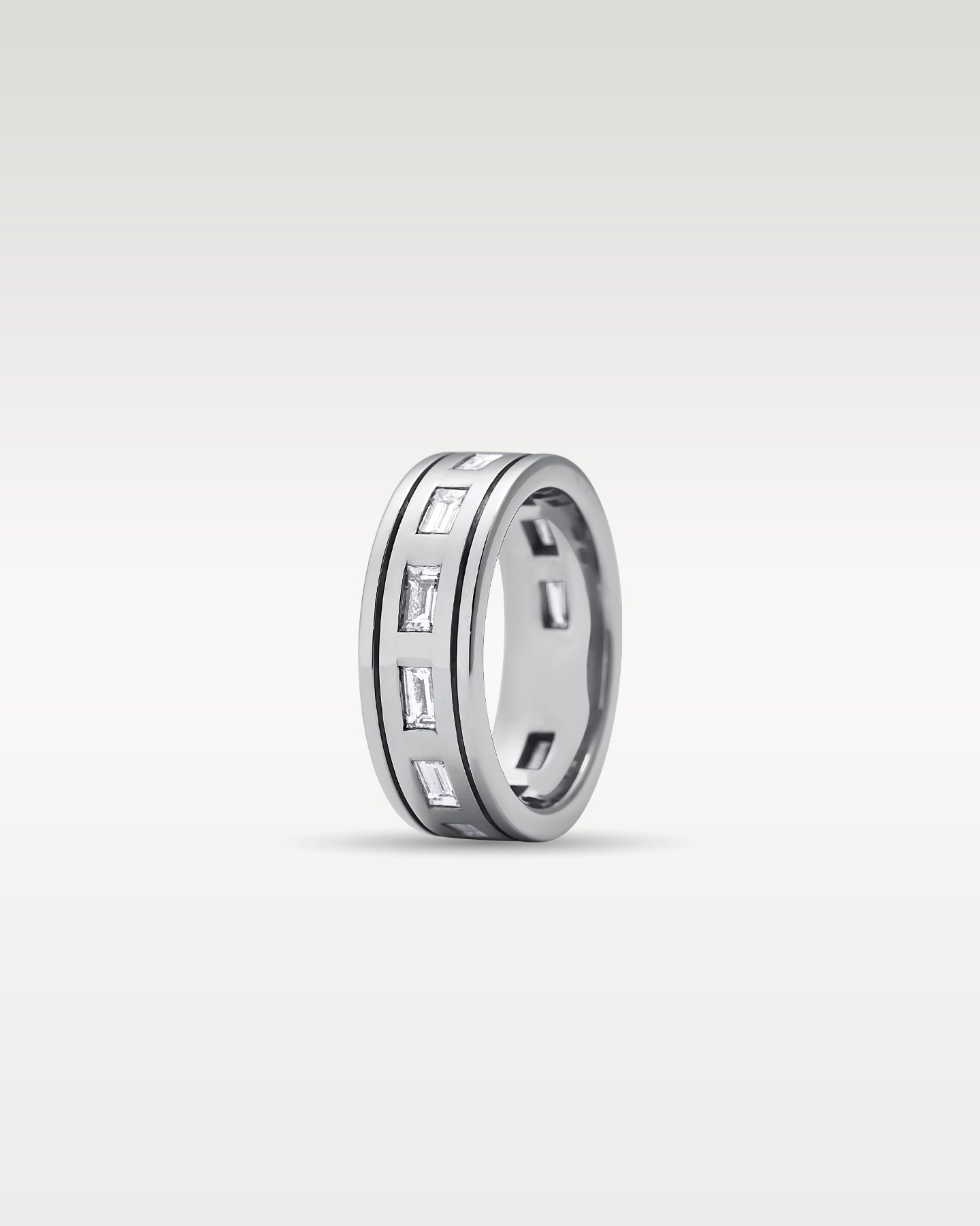 White Gold Channel Set Baguette Diamond Band | Noahs Fine Jewelry & Watches