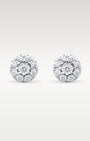 White Gold 0.25CT Diamond Cluster Studs | Noah's Fine Jewelry Frisco, Texas